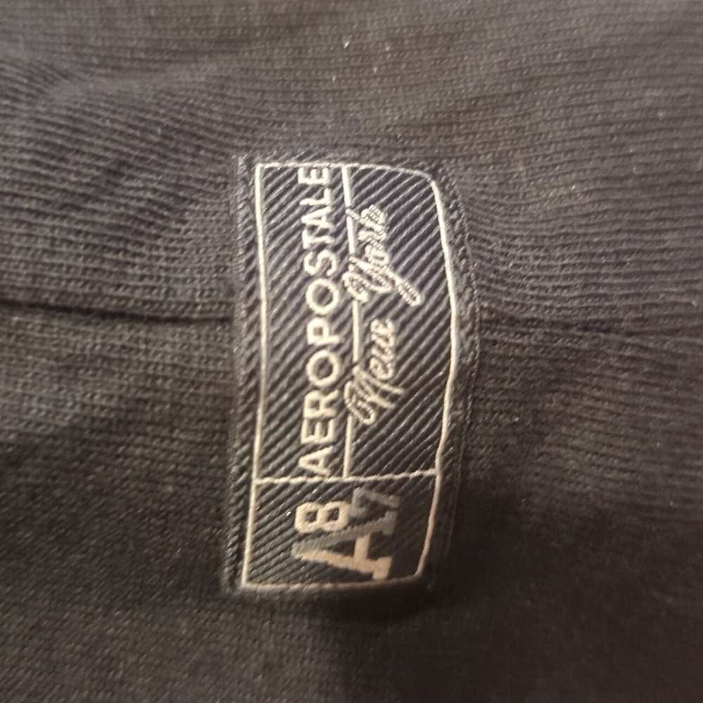 NWT Aeropostale Black Button Up Hooded Baseball Jersey - Picture 4 of 8